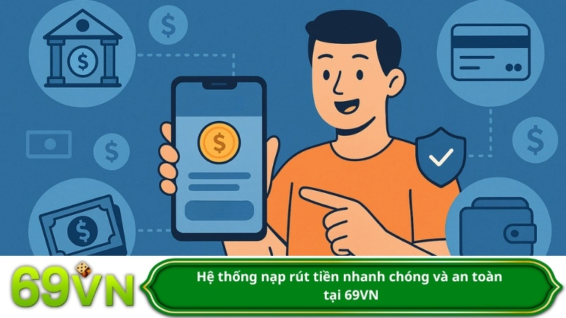 Hệ thống nạp rút tiền nhanh chóng và an toàn tại 69VN