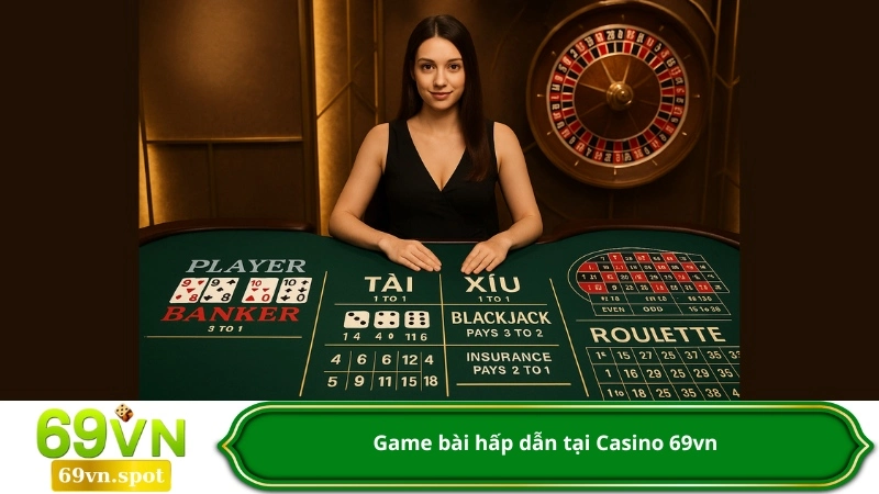 Game bài hấp dẫn tại Casino 69vn