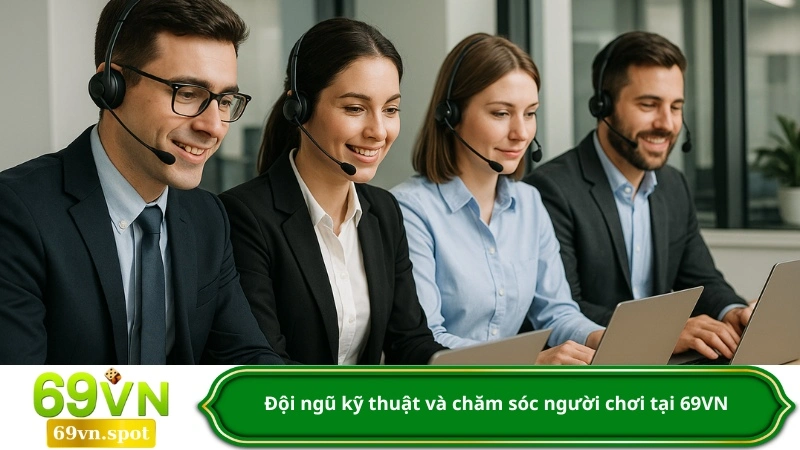 Đội ngũ kỹ thuật và chăm sóc người chơi tại 69VN