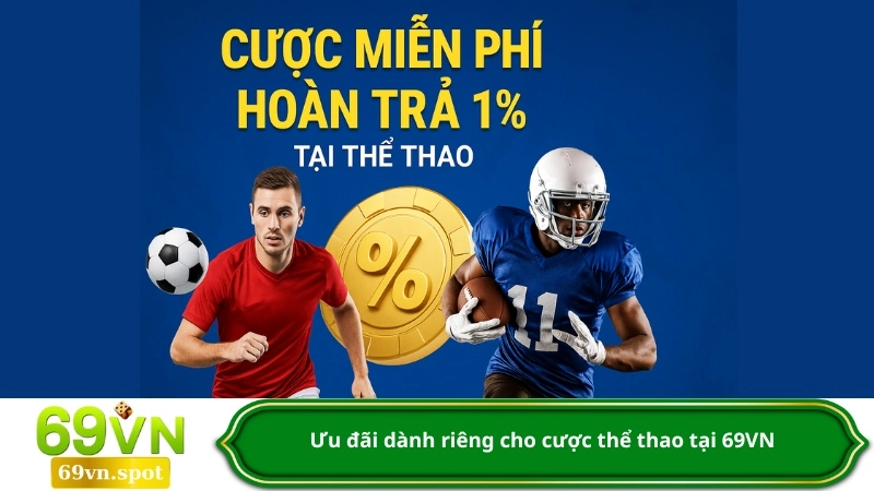 Ưu đãi dành riêng cho cược thể thao tại 69VN